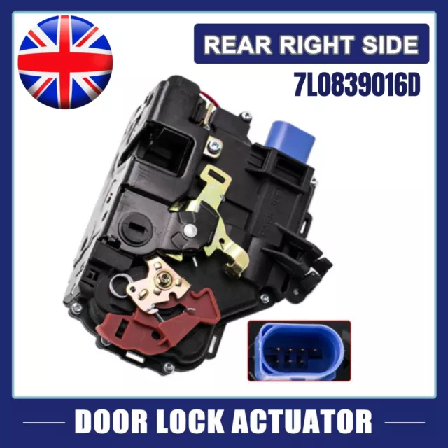 Rear Right Door Lock Actuator Mechanism For Vw Golf Mk5 Jetta Caddy Touran Uk