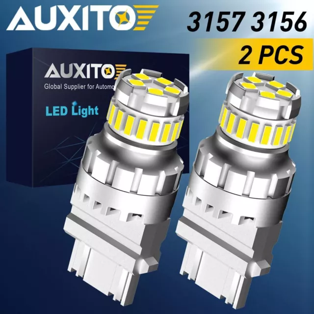 AUXITO 3156 3157 4157 LED 6500K Backup Reverse Light Bulbs Clear White Bright US