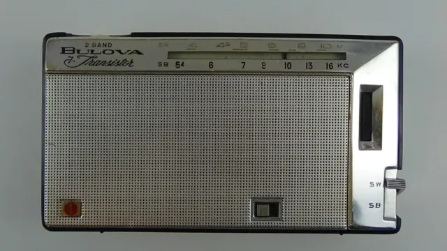 Vintage 1959 Bulova 2 Ban 7 Transistor Radio Untested#953