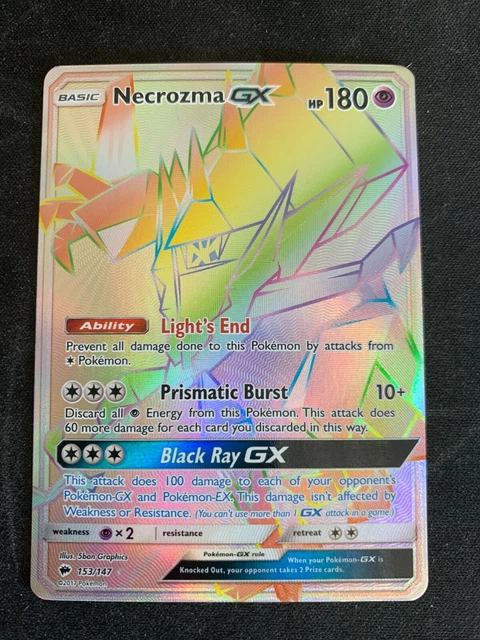 Pokemon Necrozma GX 153/147 NM - Full Art hyper selten - brennende Schatten
