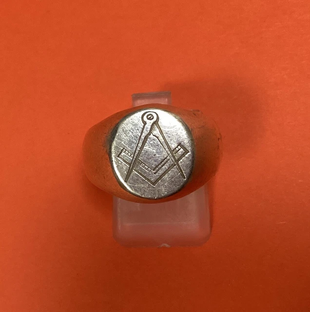 Chevalière vintage en argent, bague Art déco, taille US 10 1/4 - France