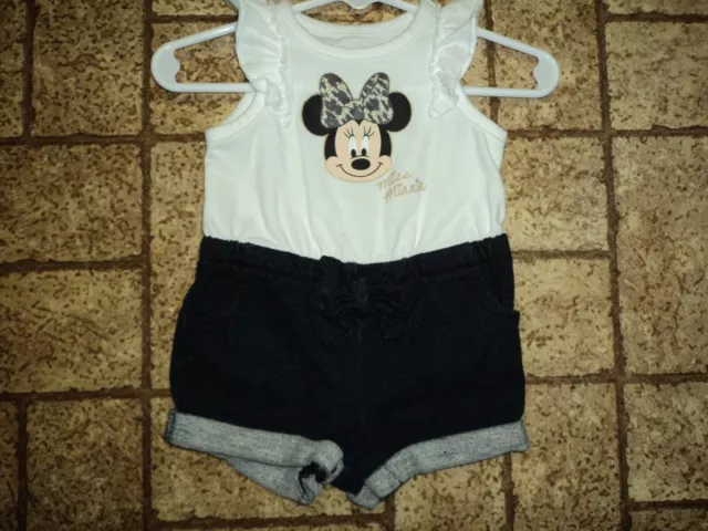 Disney Baby Minnie Mouse Girl's One Piece. Sz. 3 Mos.