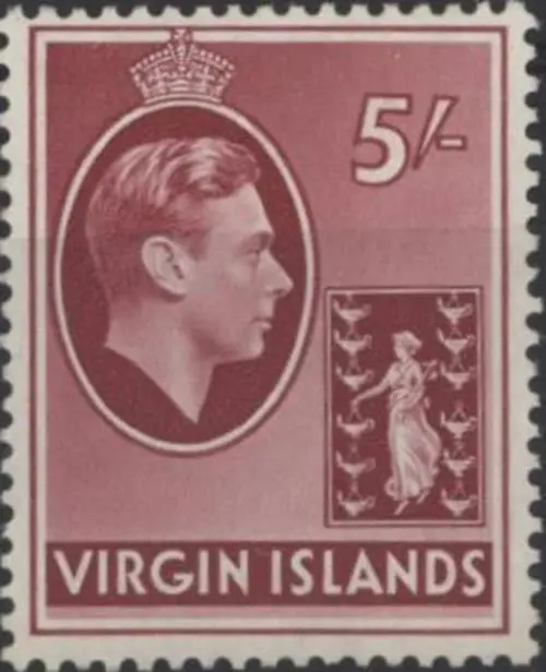 British Virgin Islands 1938 George VI 5/-, mint LMM