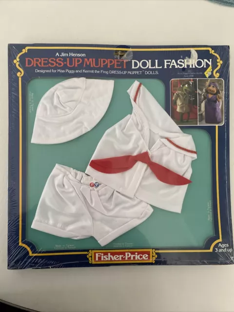 1981 Fisher-Price Dress-Up Muppet Doll Fashion Miss Piggy Sailor Suit MIP!