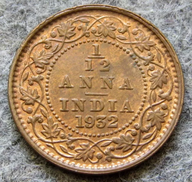 INDIA BRITISH GEORGE V 1932 1/12 ANNA, Calcutta MINT, UNC km# 509