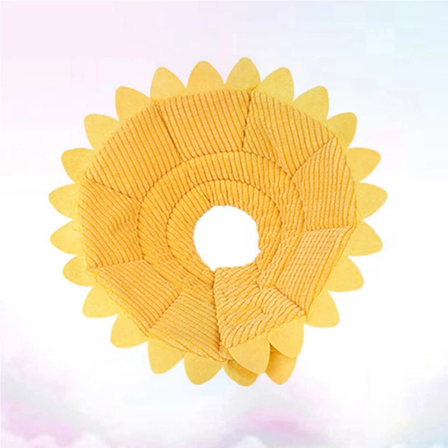 Collares de gatito cadena de girasol cono de perro para perros pequeños