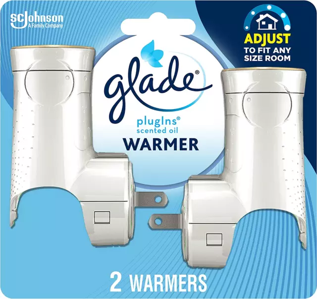 2 Counts Glade Plugins Air Freshener Warmer Scented & Essential Oils 2 Settings