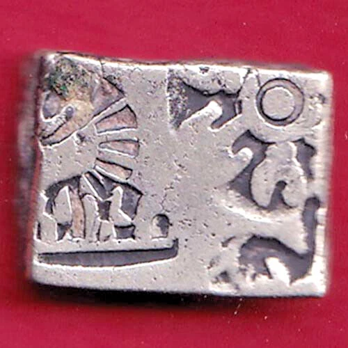 Ancient Muaryan Period Maghad Dynasty Silver Punchmark Rare Coin #Y50