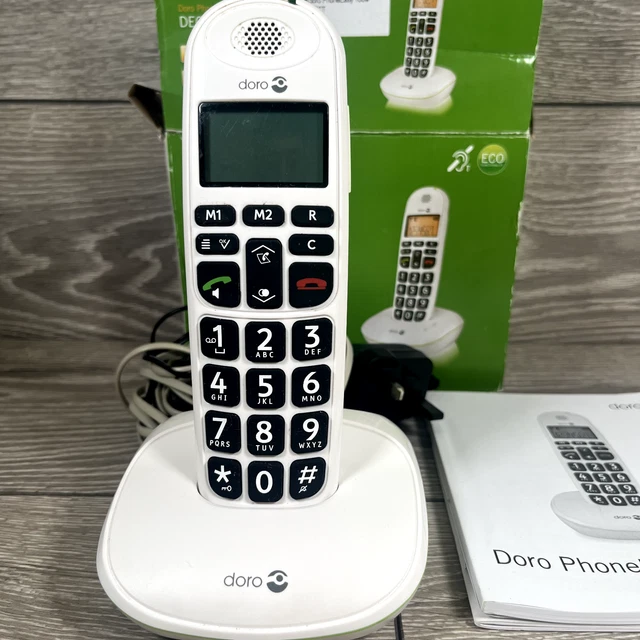 DORO PHONEEASY 100W DECT Cordless Phone with Amplified Sound and Big