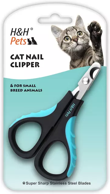 Cat Nail Clippers by  - Razor Sharp Stainless Steel Blades Sturdy Non Slip Handl