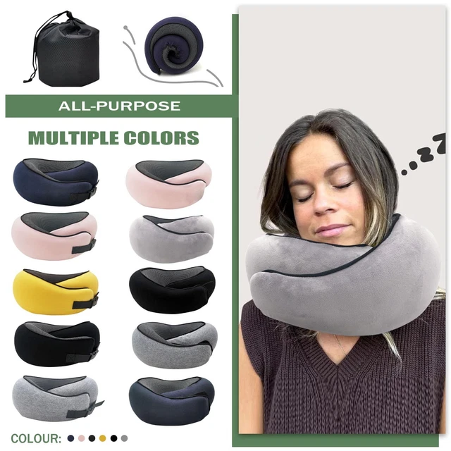 Memory Foam U Shaped Travel Pillow Nap Cervical Neck Support Head Rest Cushion -
