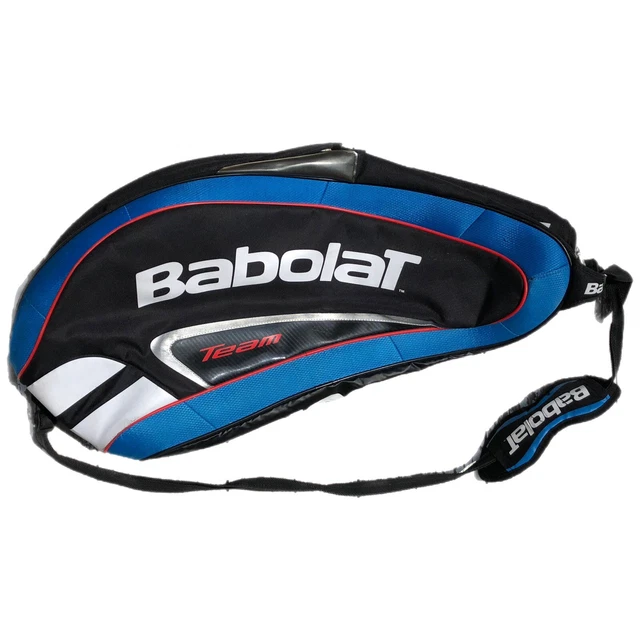 Babolat Team Tennis Racket Duffel Bag Large Blue Black Red White Holds 6 Babolat Team Tennis Racket Duffel Bag Large Blue Black Red White Holds 6