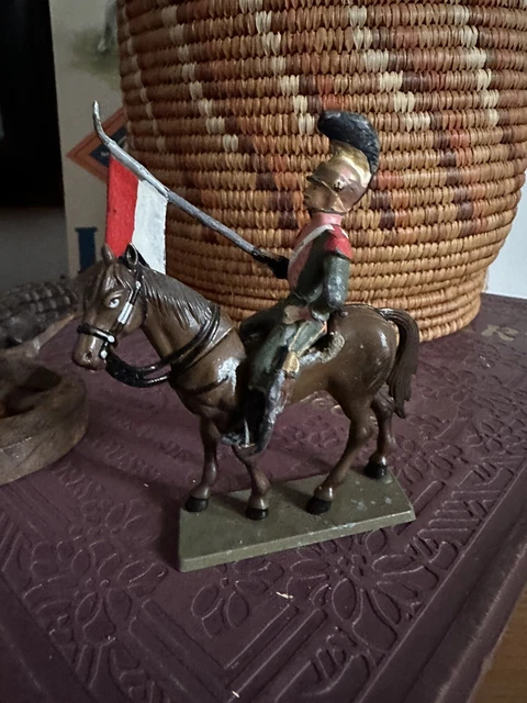 Lot Starlux Cavalerie Napoléon - 6 Cavaliers + 1 Cheval - Plomb Peint - Occasion