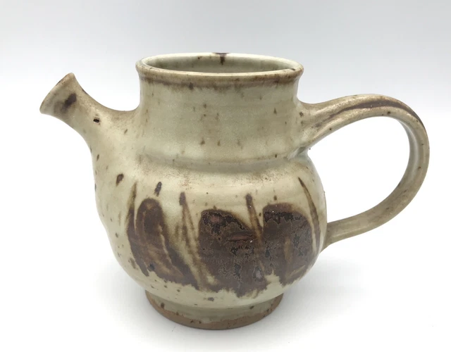PICHET, Broc Vintage En CÉRAMIQUE à Décor Artistique , Poterie Signée De BLANOT