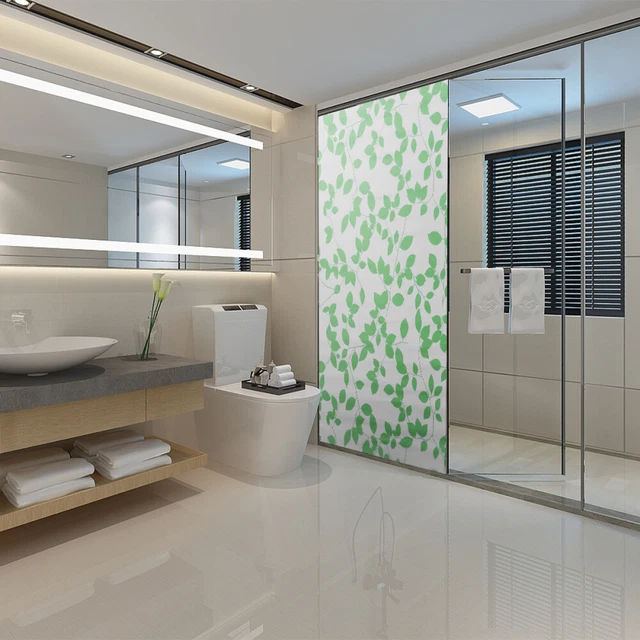 Sun Glass Film Green Leaf Glass Sticker Window Tint Film Door Sticker