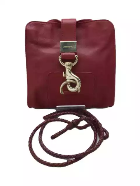 JIMMY CHOO shoulder bag leather RED from Japan