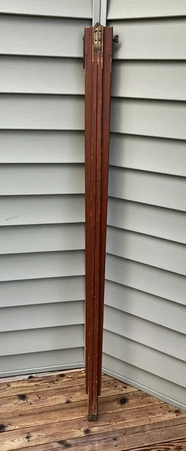 Antique Rare W & LE Gurley 10’ Sliding Leveling Surveyors Rod Troy NY 1845