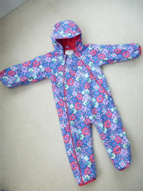 JoJo Maman Bebe Splish Splash SNOWSUIT 2-3 Yrs Waterproof LINED Puddle Suit