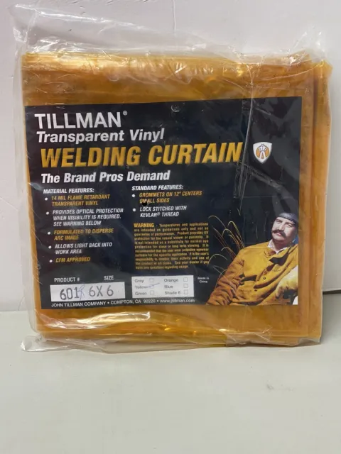 Tillman Transparent Vinyl Heavy Duty Welding Curtain 6  X 6