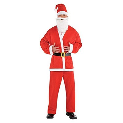 TG. S taglia S multicolo amscan 9907360 Amscan Costume da Babbo Natale per adulti 