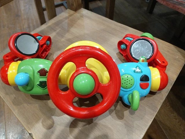 ELC STEERING WHEEL Pushchair Baby Toy Clip On Lights Sounds