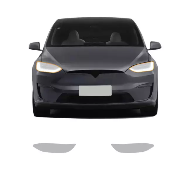 Headlights Precut Paint Protection Film Clear PPF For Tesla Model X 2022-2023