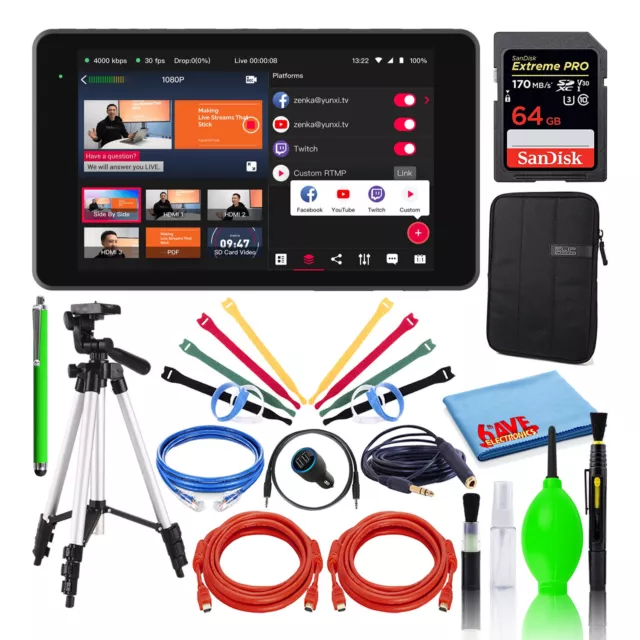 YoloLiv YoloBox Pro Portable Live Streaming Studio w/ SanDisk 64GB PRO SD Card