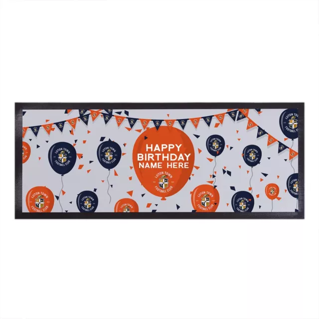 Luton Town FC Officially Licensed - Birthday - Personalised Bar Runner