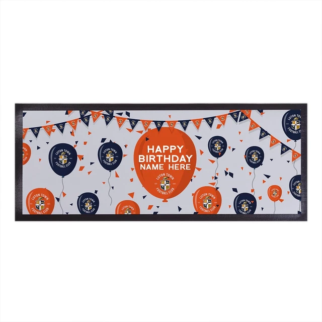 Luton Town FC Officially Licensed - Birthday - Personalised Bar Runner