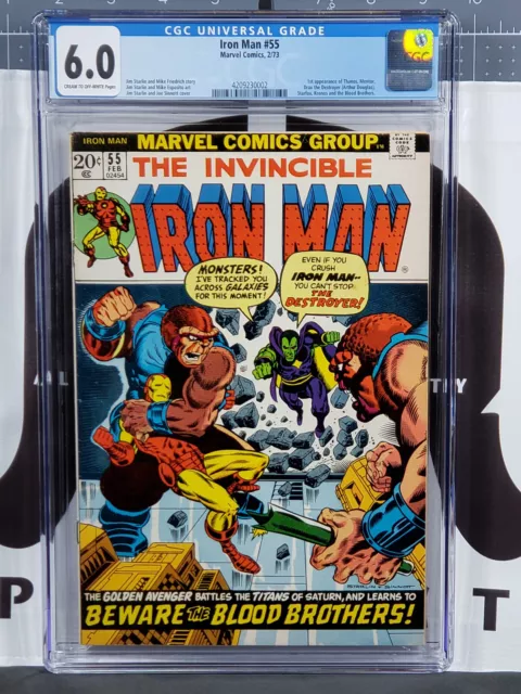 Iron Man #55 CGC 6.0 *1st App Thanos**1st Starfox*1st Drax**Marvel Comics 1973*