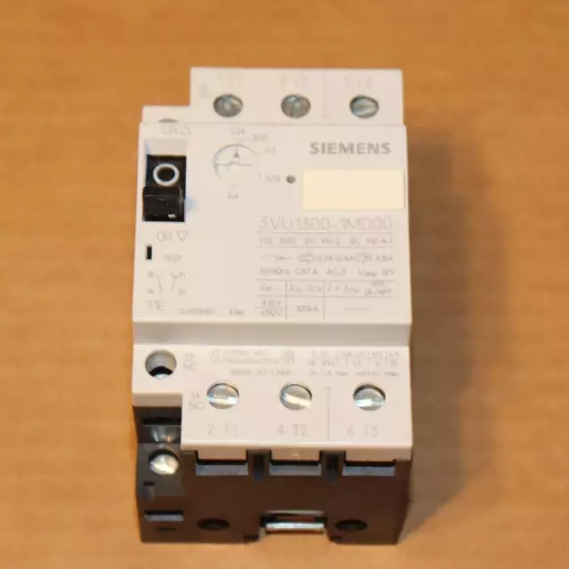 Siemens 3VU1300-1MD00 Manual Motor Starter .24-0.4A Overload Circuit Breaker