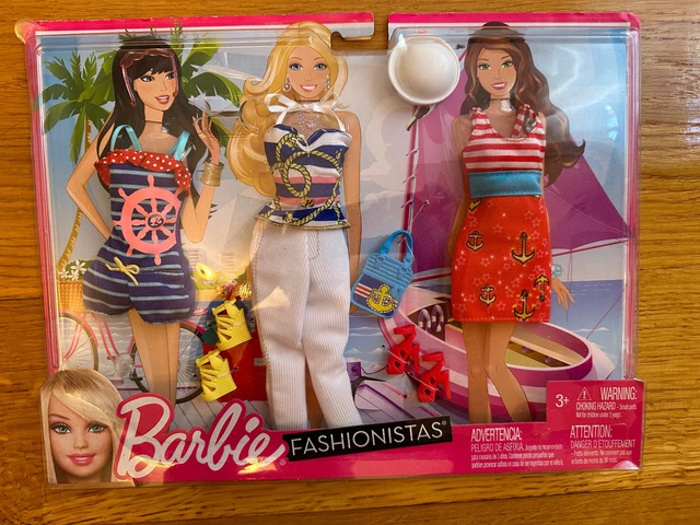 NRFB Poupée doll Barbie RAQUELLE 2011 Fashionistas Tenue festive W3900