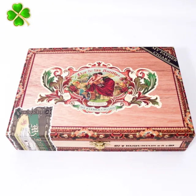 Flor de las Antillas | Sun Grown Robustos Wood Cigar Box Empty - 9" x 6" x 1.75"