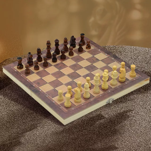3 in 1 Brettspiel tragbares Schachset Brettspiel Schachfiguren Spiel als Familiengeschenk