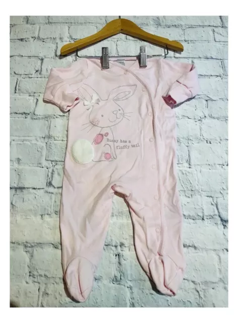 Baby Girls 3-6 Months Clothes Next Bunny Sleepsuit Babygrow *We Combine Shipping