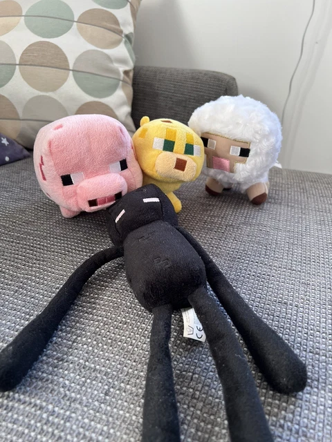 MOJANG MINECRAFT PLUSH Bundle Ocelot Sheep Pig Enderman 6 Inch Toys £9.