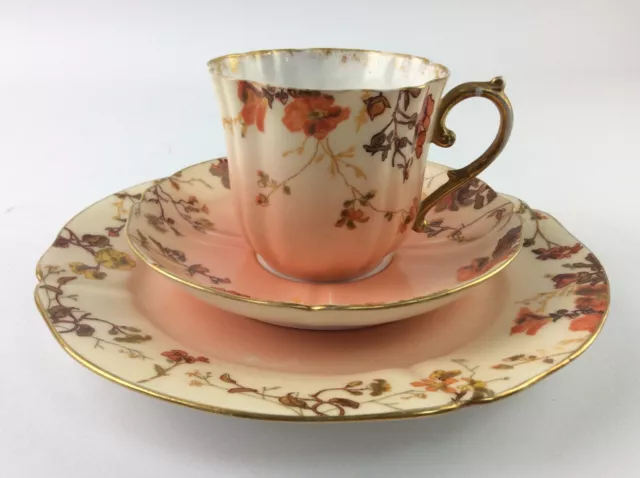 M Redon Limoges 3155 France Porcelain Orange Blossom Cup Saucer And Salad Plate