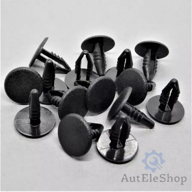 20x Verkleidung Clips Befestigung Klips Halter 5mm Schwarz