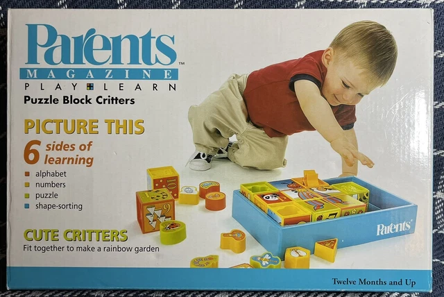 Parents Magazine Puzzle Block Critters-Used in Box-Excellent Condition-Cute!!