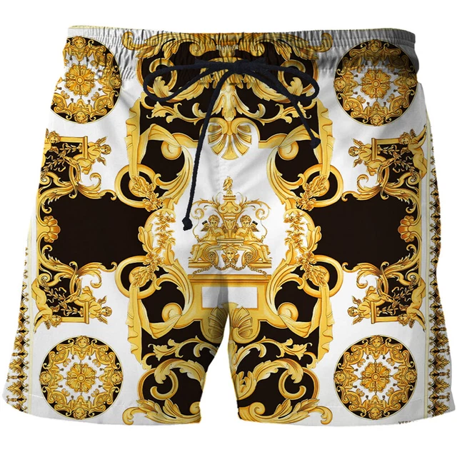 New Luxury Men Beach Shorts Swimming Trunks 3d High End Printed Swimwear