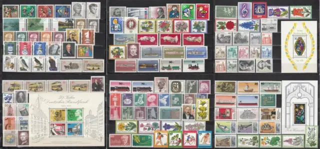 Germany BERLIN 1972-1977 - complete year sets - MNH (m36)