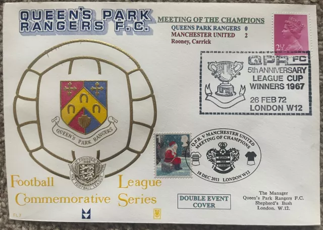 Queens Park Rangers v Manchester Utd 2011 Commemorative Series First Day Cover