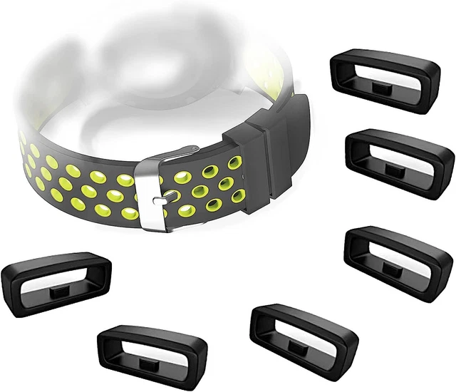 Passanti per Cinturino Di Ricambio in Silicone Diametro 22mm Cinturino Nero 6PZ