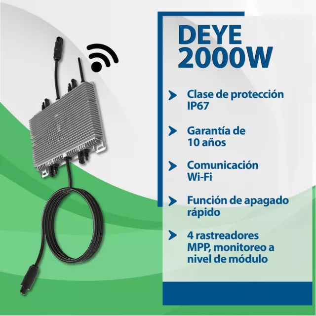 DEYE 2000W WIFI Micro Inversor para Panel Solar y Central Eléctrica de Balcón 2