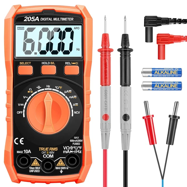 Multimetro Digitale Avanzato Multi Tester TRMS 6000 Conti Senza Contat - Foto 3