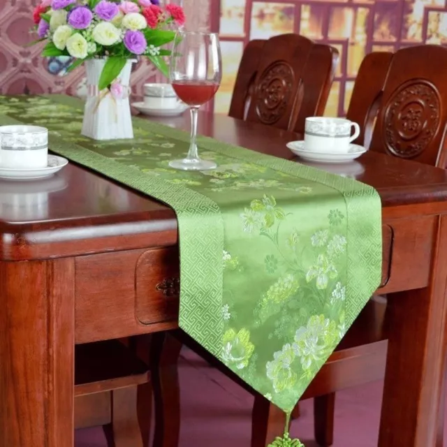 Chinois Vintage Chemin de table jacquard floral Mariage Fête maison décoration