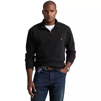 Polo Ralph Lauren Men's Black Quarter-Zip Sweater XLT XL Big & Tall