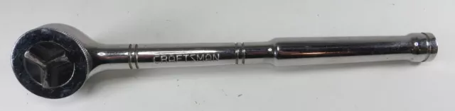 Vintage CRAFTSMAN 1/2" Drive Thumb Wheel 10" Ratchet 9-43797 Chrome Finish