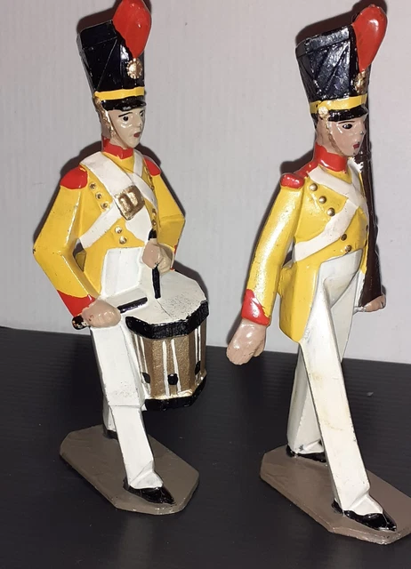 SOLDATS DE PLOMB CBG MIGNOT, LOT DE SIX PIÉTONS 54 Mm, Infanterie De Ligne Premier Empire