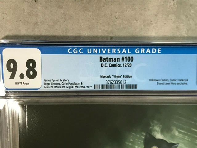 Batman #100 CGC 9.8 Miguel Mercado Virgin Variant Cover Punchline Catwoman DC 2